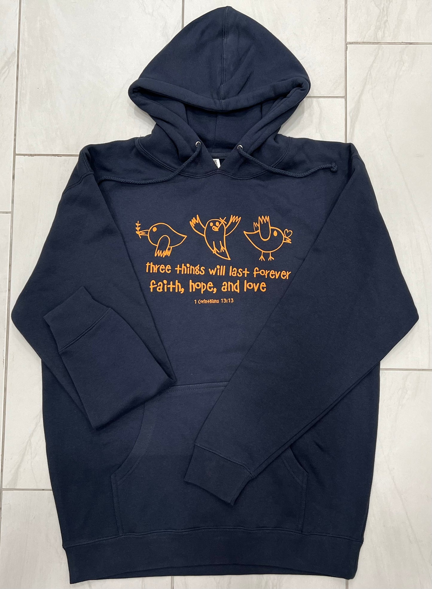 Hoodies - Faith, Hope & Love - Slate Blue