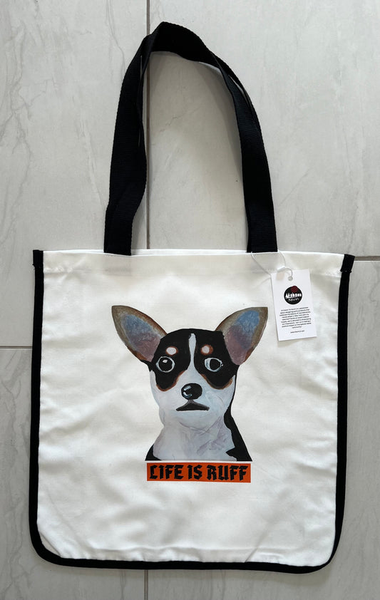 Tote bag - Life is Ruff - B/W